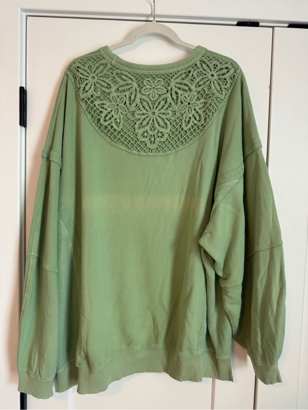 NWT Aerie Keep It Light Crochet Sweatshirt